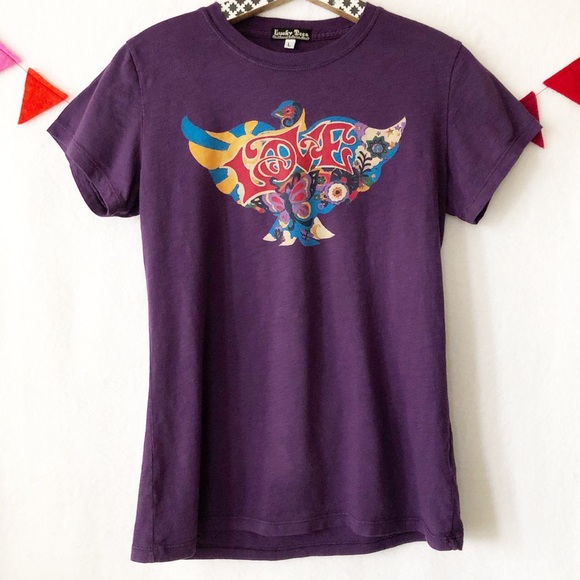 Lucky Brand Tops - {Lucky Brand} Purple Love Graphic Tee